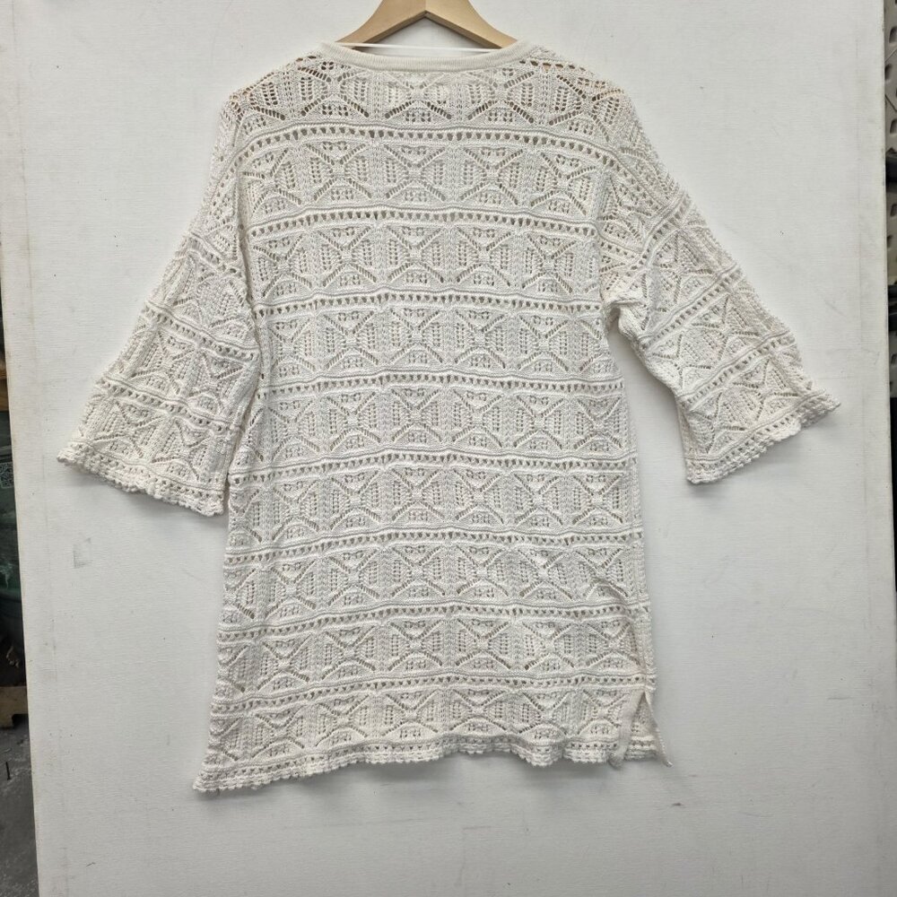 L*Space White Long Sleeve Swim Cover-up Sweater Dress Size XS/S - Picture 2 of 11